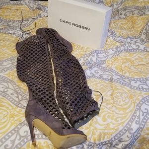 Cape Robbin Gray Elnora-ZX1 Heeled Gladiators